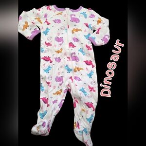 *1028 Wonder Nation Dinosaur sleeper Girls 6-9 months